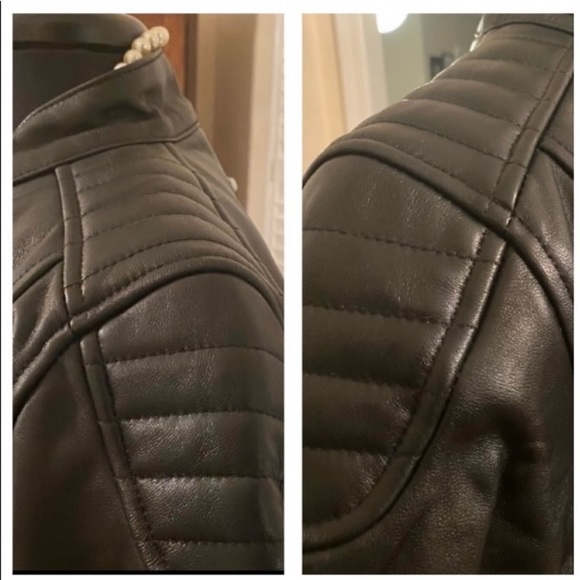 William RAST 🌟Sleek Black Leather Motorcycle Jacket - Small - Picture 7 of 15